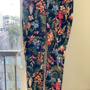 Tommy Bahama floral skinny ankle pants 25 x 28